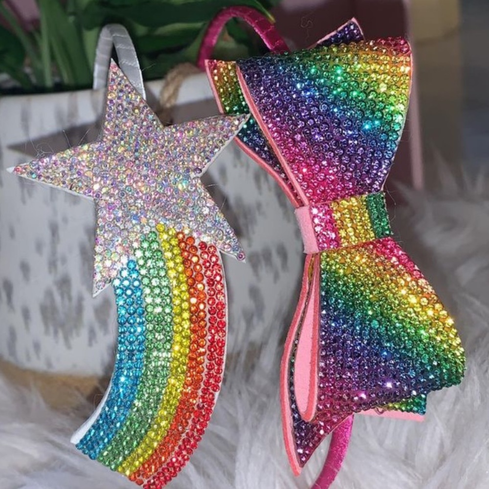 Gorgeous Rainbow 🌈 Glittery Headbands.💫🎀